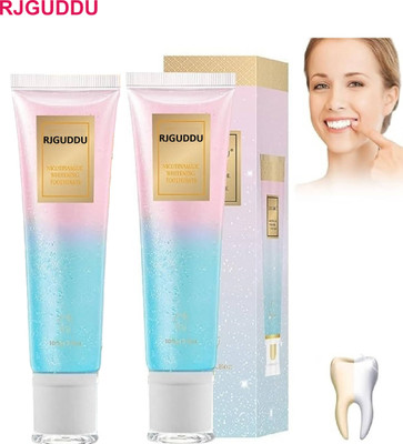 RJ GUDDU Niacinamide whitening toothpaste for stain removal (2 Pack) 12 Toothpaste(200 g, Pack of 2)