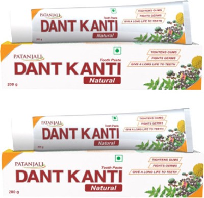 PATANJALI Dant Kanti Natural Toothpaste(400 g, Pack of 2)