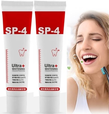 house of common SP-4 Natural Teeth Whitener, Fresh Breath Toothpaste (30g) Pack of 2 Toothpaste(60 g, Pack of 2)