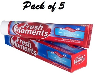 RINGHAS FRESH MOMENTS DEEP CLEAN TOOTHPASTE PACK OF 5*100g Toothpaste(500 g, Pack of 5)