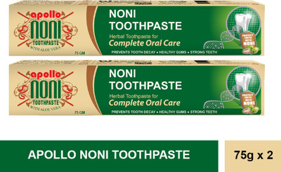 Apollo Noni Toothpaste for Cavity Protection Herbal Toothpaste For Tooth Decay Toothpaste(75 g, Pack of 2)