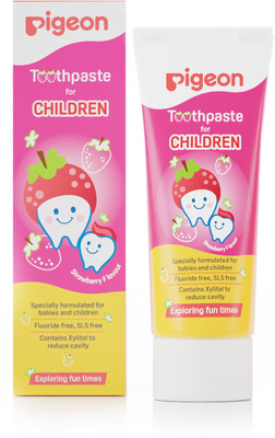 Pigeon TOOTHPASTE FOR CHILDREN STRAWBERRY 45GM-PACK OF 2 Toothpaste(90 g, Pack of 2)