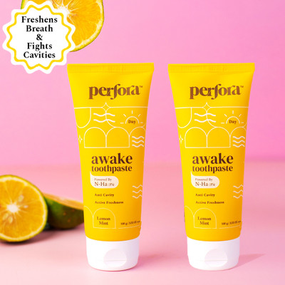 Perfora Awake Toothpaste Active Freshness & Anti-cavity, SLS & Fluoride Free Toothpaste(200 g)
