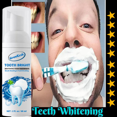 Growkesh Teeth Whitening Foam For Cleaning Teeth Toothpaste(60 ml)