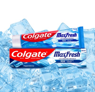 Colgate MaxFresh Peppermint Ice Blue Gel Toothpaste(150 g)