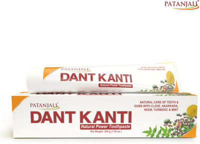 PATANJALI Dant Kanti Natural Toothpaste for Teeth Whitening, No Colors Toothpaste(200 g)