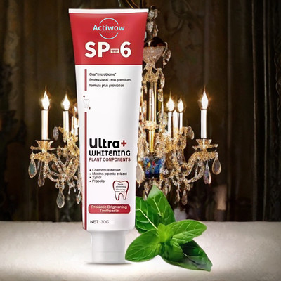 ACTIWOW SP 6 Ultra Whitening Toothpaste with Coconut Oil for Teeth Whitening Toothpaste(40 g)