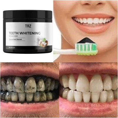 TRZ Charcoal Teeth Whitening Powder Remove Smoke, Tobacco And Gutka Stain(50 g)