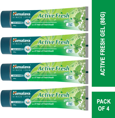 HIMALAYA Active Fresh Gel 80g Toothpaste(320 g, Pack of 4)