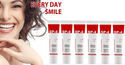 house of common Ultra + Visible White, Teeth Whitening Starts in 3 Days Toothpaste 30g Pack of 6 Toothpaste(180 g, Pack of 6)
