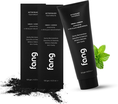 Fang Active Black Pack of 2 Toothpaste(240 g, Pack of 2)