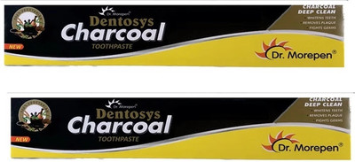 Dr. Morepen Dentosys Active Smile Charcoal Toothpaste_100G Toothpaste(200 g, Pack of 2)