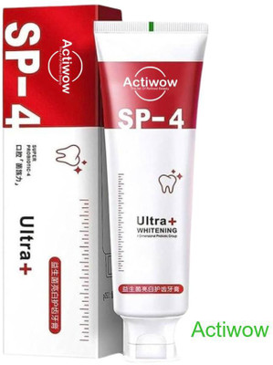ACTIWOW SP4 Extra Whitening Charcoal Toothpaste with Fluoride Toothpaste(40 g)