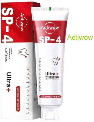 ACTIWOW SP4 Charcoal Whitening & Enamel Protection Toothpaste Toothpaste(40 g)