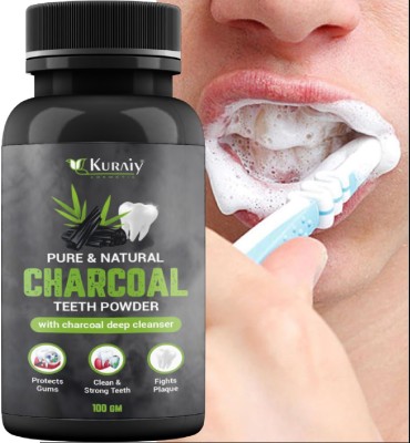 kuraiy Charcoal Whitening Oral Hygiene Cleaning Teeth Powder 100g(100 g)