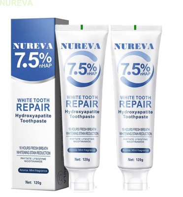 nureva Hydroxyapatite Toothpaste Pack of 2 for White Smile Toothpaste(200 g, Pack of 2)
