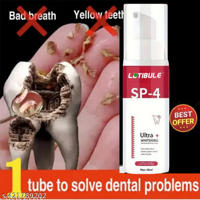 Latibule Ultra + Teeth Whitening Foam Cool Breeze tooth paste for sensitive teeth - Fresh(60 ml)