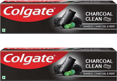 Colgate Charcoal Clean Toothpaste, Bamboo Charcoal and Mint - each 120 g (Pack of 2) Toothpaste(240 g, Pack of 2)