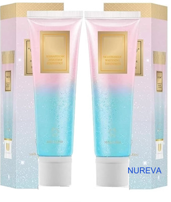 nureva Niacinamide Toothpaste Pack of 2 for Teeth Whitening & Protection Toothpaste(200 g, Pack of 2)