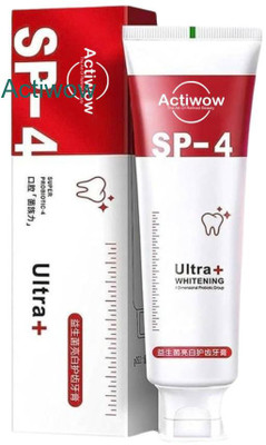 ACTIWOW SP-4 Whitening Charcoal Toothpaste with Mint & Clean Breath Toothpaste(40 g)