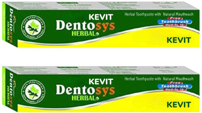 Kevit Dentosys Herbal Toothpaste with Herbal Mouthwash Toothpaste(200 g, Pack of 2)