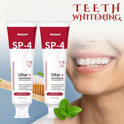 Sonavi Teeth Whitening Foam To Removes Bad Breath Fights Germs Teeth Whitening Kit Toothpaste(120 ml, Pack of 2)
