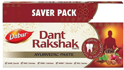 Dabur DantRakshak Paste Goodness Of 32 Ayurvedic Herbs & Longevity Of Teeth - 175*2 Toothpaste(350 g)