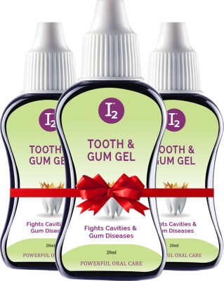 I2 Tooth & Gum Cure -Prevents Gum Swelling,Bleeding & infections Pack of 3(60 ml, Pack of 3)