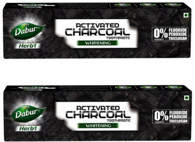 Dabur Activated Herbal Charcoal Toothpaste With Mint 120gm 2pc Toothpaste(240 g, Pack of 2)