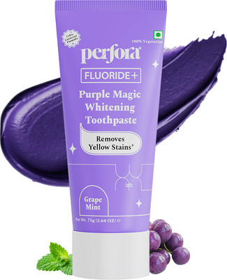 Perfora Purple Whitening Toothpaste, Color Corrector Formula, SLS Free Toothpaste(75 g)