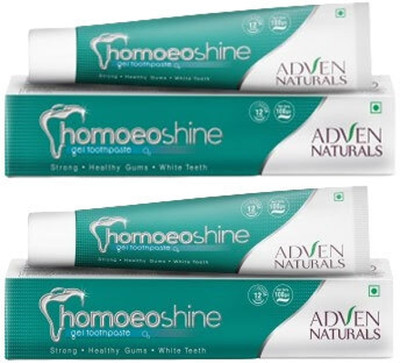 Adven Naturals Homoeoshine Toothpaste 100GMx4 Pcs Toothpaste(400 g)