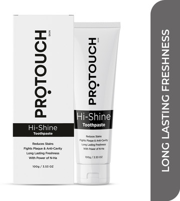PROTOUCH Hi-Shine with Deep Clean Charcoal &Refreshing Mint|Teeth Whitening Toothpaste(100 g)