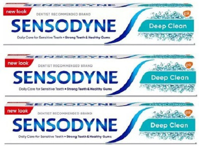 SENSODYNE deep clean toothpaste strong teeth & healthy gums -70 g (Pack Of 3) Toothpaste(210 g, Pack of 3)