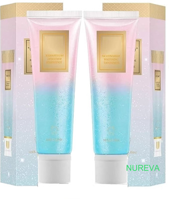 nureva Niacinamide Toothpaste 2-Pack for Teeth Whitening & Skin Glow Toothpaste(200 g, Pack of 2)
