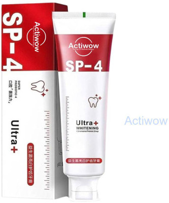 ACTIWOW SP4 Whitening Charcoal Toothpaste with Antioxidants & Vitamin E A01 Toothpaste(40 g)