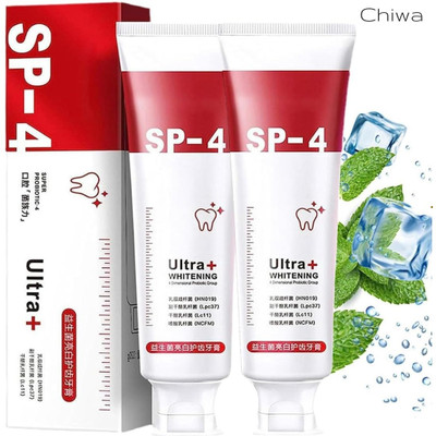 CHIWA SP4 Ultra White Toothpaste: Advanced Whitening & Fresh Breath Formula Daily Toothpaste(60 g, Pack of 2)