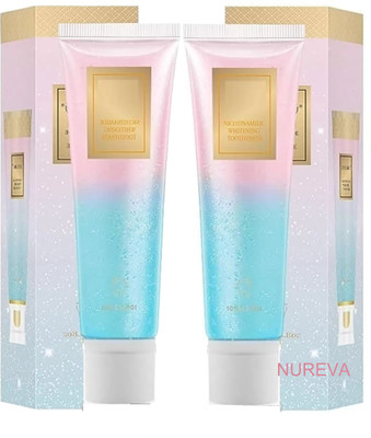 nureva Niacinamide Toothpaste Pack of 2 for Whitening & Skin Protection Toothpaste(200 g, Pack of 2)