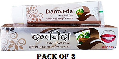 RINGHAS DANTVEDA TOOTHPASTE PACK OF 3 Toothpaste(225 g, Pack of 3)