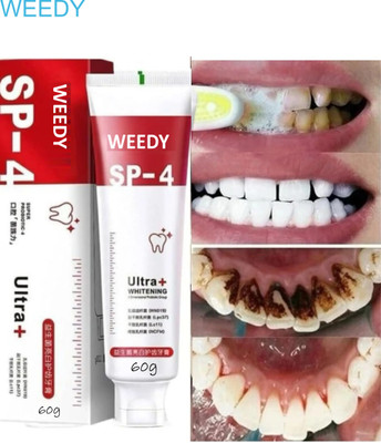 WEEDY SP-4 Ultra Whitening Toothpaste 60g – Powerful Whitening Action Toothpaste(60 g)