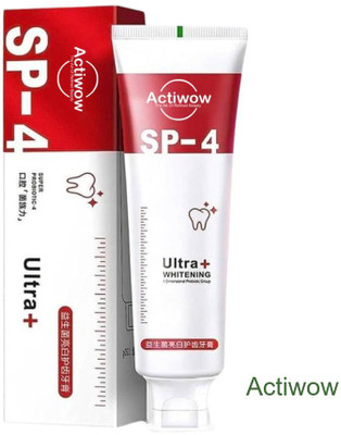 ACTIWOW SP-4 Whitening Charcoal Toothpaste with Antioxidants & Mint Toothpaste(40 g)