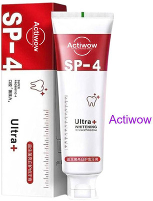 ACTIWOW SP4 Whitening Charcoal Toothpaste for a Deep Clean & Fresh Breath Toothpaste(40 g)