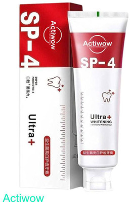 ACTIWOW SP4 Super Whitening Bamboo Charcoal Toothpaste with Fluoride & Fresh Mint Toothpaste(40 g)