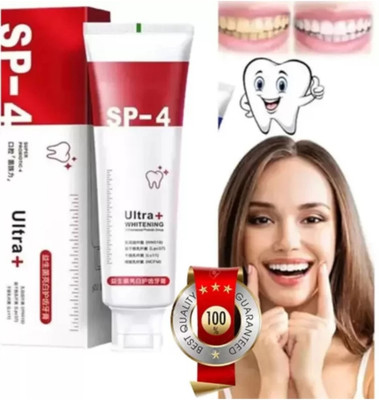 Lazubix 4 Ultra Brightening Toothpaste Advanced Whitening Formula for Stain Removal Toothpaste(30 g)