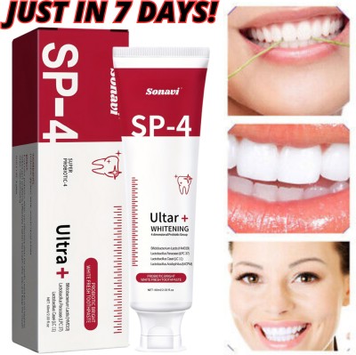 Sonavi SP 4 Toothpaste Ultra Brightenig Advanced Whitening & Enamel SP-4 Stron Teeth Toothpaste(60 ml)