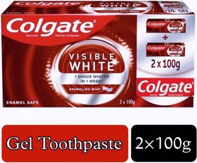 Colgate Visible White 200g ## (2x100g, Pack of 1) , Teeth Whitening Toothpaste Toothpaste