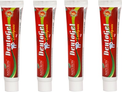 Naturon Dentogel Mint Flavour Red Gel Whitening Toothpaste(200 g, Pack of 4)