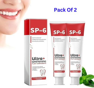 SIYDHA Sp6 Toothpaste Ultra Whitening Teeth Cleaner Advanced Brightening Paste {30gx2} Toothpaste(60 g, Pack of 2)
