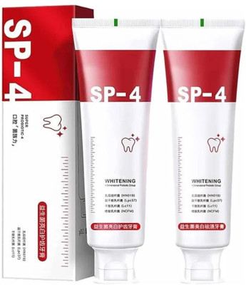 house of common SP 4 Ultra Brightening Toothpaste, Advanced Whitening Formula (30g) Pack of 2 Toothpaste(60 g)
