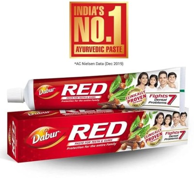 Dabur Red Ayurvedic Toothpaste - 200g Helps In Bad Breath Treatment, Cavity Protection Toothpaste(200 g)