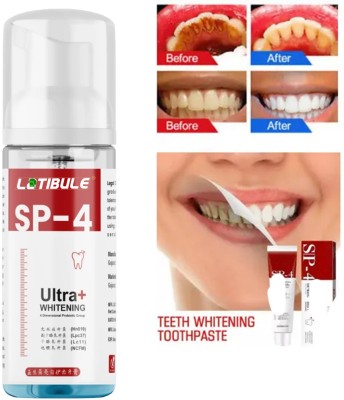 Latibule Ultra + Teeth Whitening Foam Fresh Mint for daily sensitivity protection Teeth Whitening liquid(60 ml)